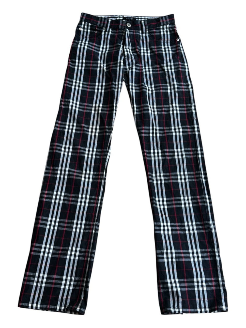 Burberry Men’s VTG Black Label Trousers Slacks Pants Nova Check Sz 28x32